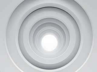 Obraz premium A minimalist wall with arches in white and light tones, showcasing a modern and elegant design.