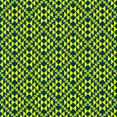 Vibrant geometric pattern with triangles in yellow and green hues
