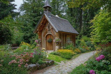 Historic Garmisch-Partenkirchen: Farmhouse and Church in Idyllic Alpine Setting