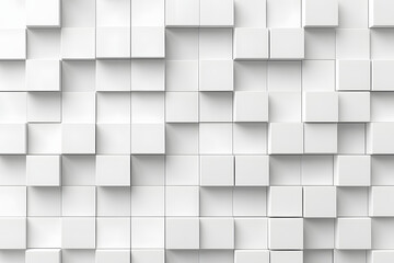 geometric white background from cubes. modern architecture. abstract background. many cubes