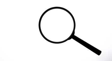Isolated Magnifying Glass Image on White Background for Search and Analysis