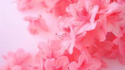 Fototapeta premium Delicate Pink Azaleas: A Close-Up of Spring Blossoms