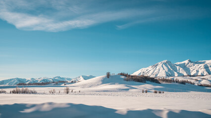 
The mysterious snow country village of Hemu in Xinjiang, China