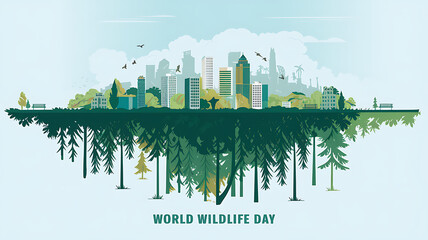 Obraz premium Wildlife Day, World Wildlife Day, Poster Wildlife Day Poster, World Wildlife Day Banner,