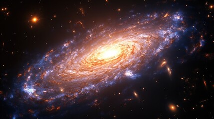 Obraz premium Spiral galaxy in deep space. Possible use Science, astronomy, educational purposes