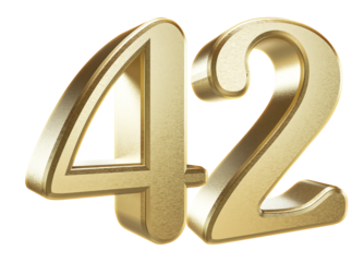 3D Golden Number 42