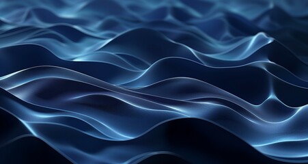 Obraz premium Abstract Blue Waves Digital Art Background Texture Illustration