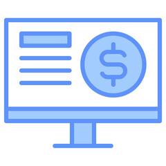 Payment Outline Blue Color Icon