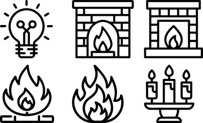 Obraz premium Fire and Light Icons