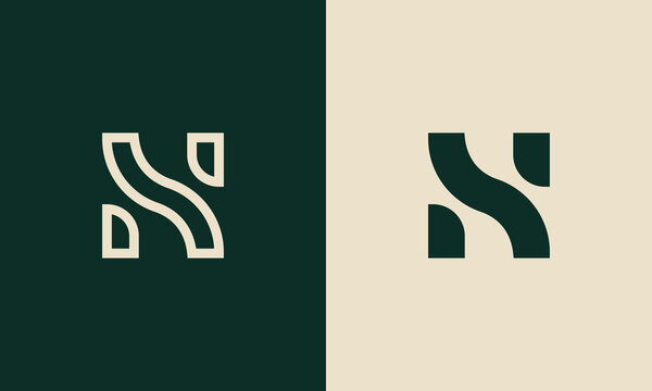 HS or SH monogram logo design
