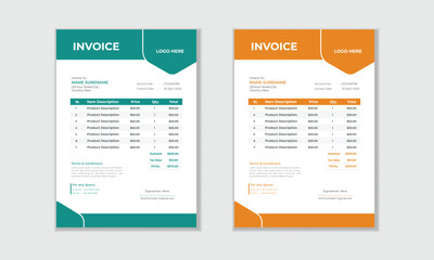 Corporate modern Invoice design
