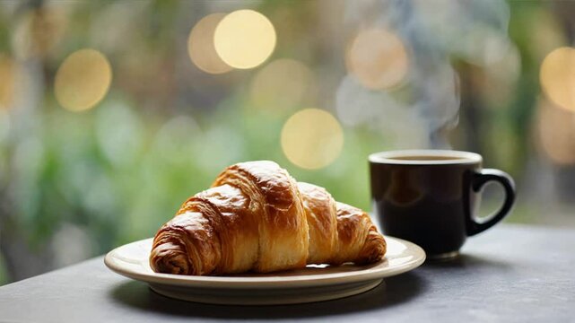 coffee and croissant