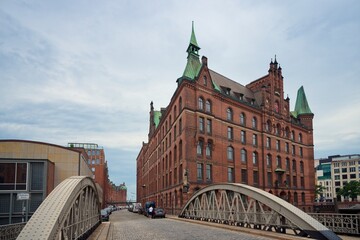 Germany- Hamburg- Old Warehouse District and Wasserschloss