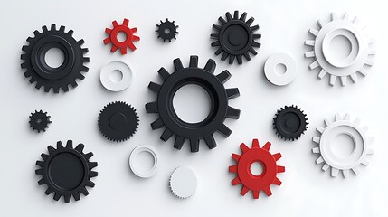 Interlocking Gears: A 3D Render of Precision Machinery AI Generated