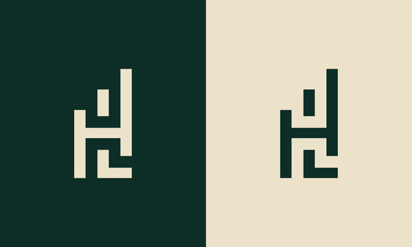 HL or LH growth monogram logo design