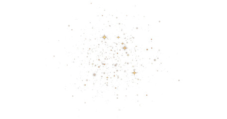 Golden stars glitter special light effect. PNG yellow Stardust sparkle light glitter backgrounds. Dust on transparent background. Christmas abstract pattern. Sparkling magic dust particles.