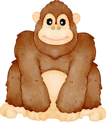 watercolor orangutan © Je