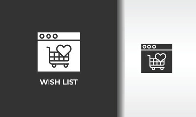 Wish List Vector, Icon Or Logo Sign Isolated Symbol Illustration