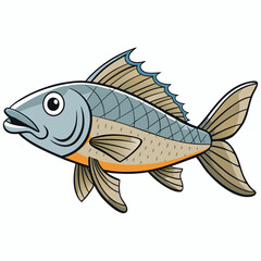 vector illustration of a fish