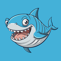 funny shark cartoon