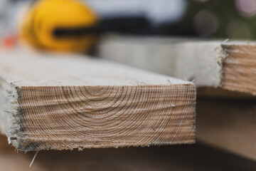 in the foreground, the board is cut off, the background is blurred