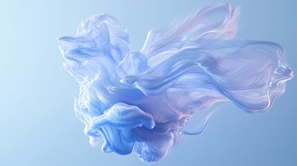Fototapeta premium A dynamic blue gradient with smooth digital waves creating depth and movement.