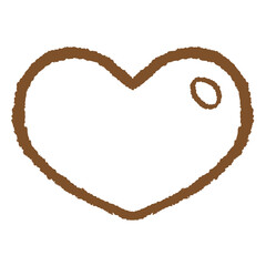 Red Heart Tag Japanese Style Line Illustration