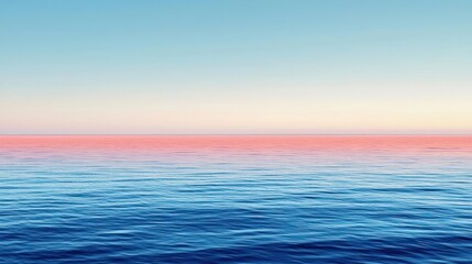 Obraz premium Pink And Blue Ocean Sunset Seascape