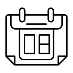 Calendar event Outline Icon Style Design