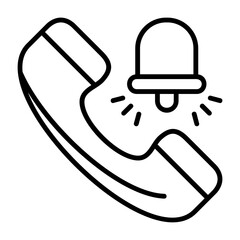 Ringing Outline Icon Style Design
