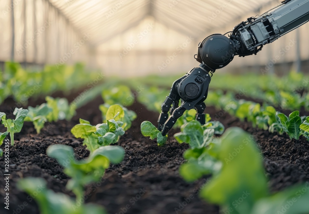 Poster a robotic harvesting system harvests agricultural products on a crop field using innovative technolo