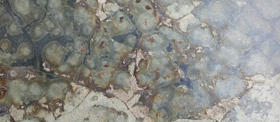 Aged Mottled Green and Brown Concrete Texture Background
