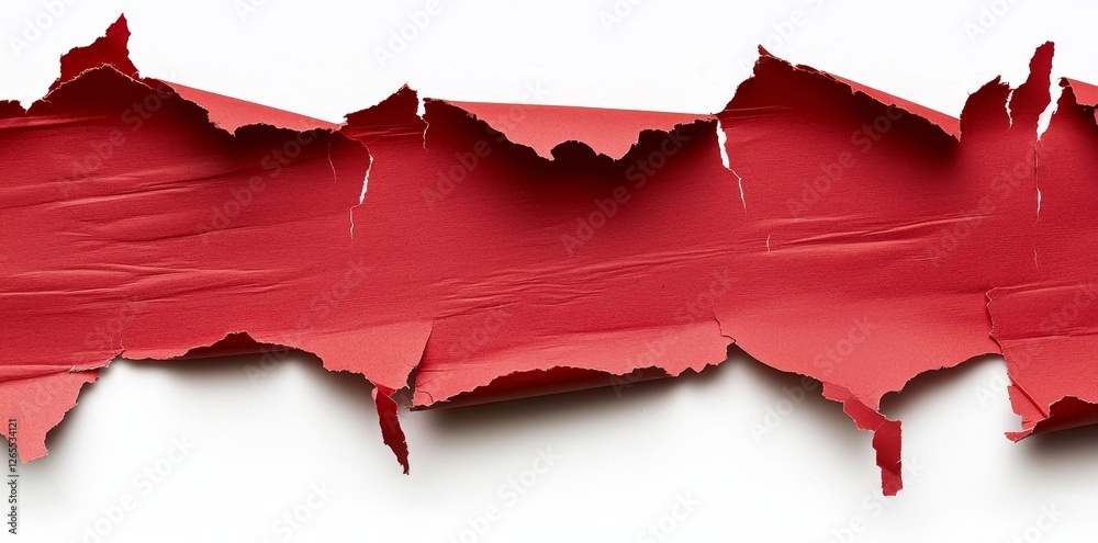 Poster designed for creative designs and textured backgrounds with torn red cardboard paper
