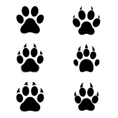 Fototapeta premium paw prints vector
