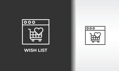 Wish List Vector, Icon Or Logo Sign Isolated Symbol Illustration