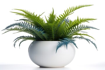 Obraz premium Fern in White Pot