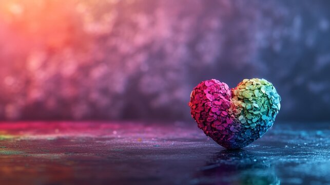 Rainbow hues blending in harmony, celebrating love and diversity in unity.