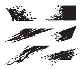 Wrap design for car vectors. car stickers stripes. mud splash abstract template20250214