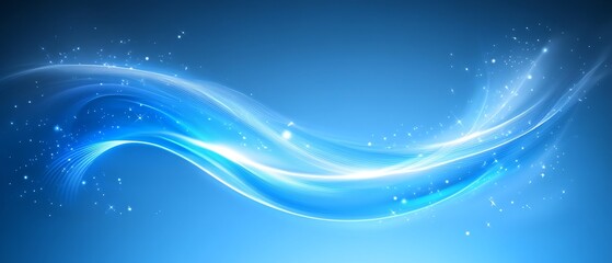 Obraz premium Abstract Blue Light Wave Background Design Modern Art Sky Aqua Cyan 