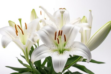 Obraz premium Elegant White Lilies Bouquet