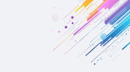 Obraz premium Colorful Abstract Background with Dynamic Brush Strokes and Circular Shapes in Vibrant Hues for Creative Design and Artistic Projects