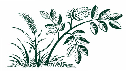 green leaves vector