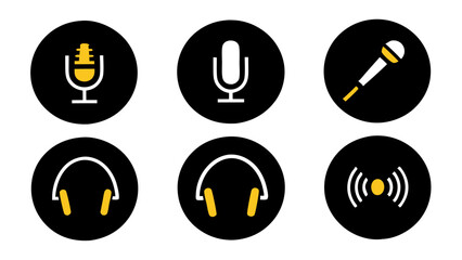 microphone icon set