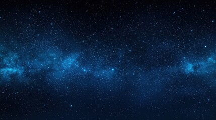 Tranquil deep blue sky adorned with a myriad of tiny twinkling stars, forming a cosmic backdrop for serene and peaceful design projects.