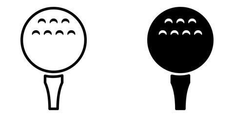 Golf icons set. for mobile concept and web design on white background