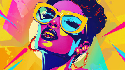 retro 90s pop art illustration