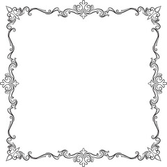 Ornament border vintage wedding floral