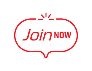 join now text information sign	