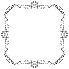 Ornament border vintage wedding floral