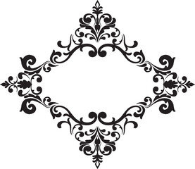 Ornament border vintage wedding floral